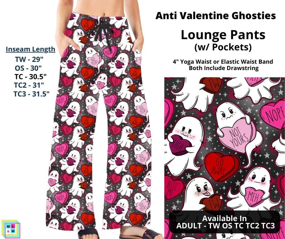 Anti Valentine Ghosties Full Length Lounge Pants