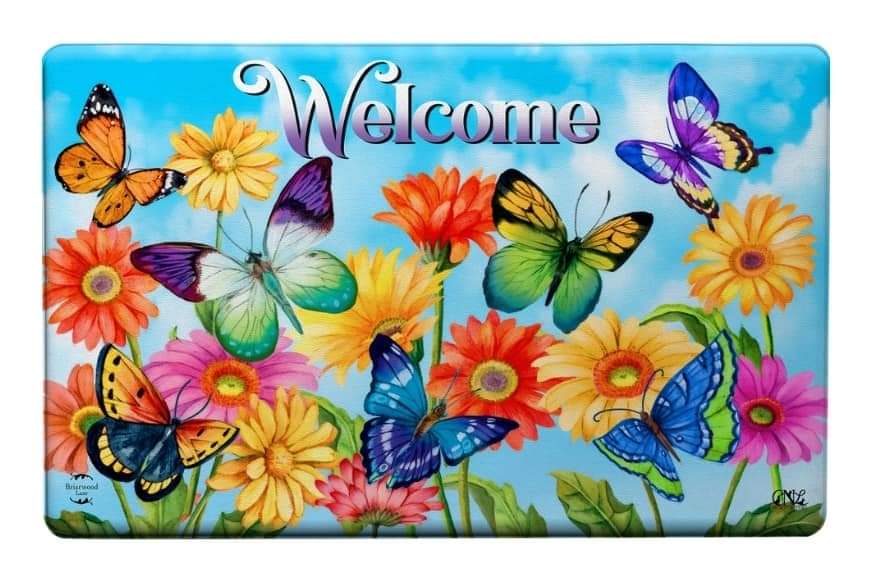 Welcome Butterfly comfort mat