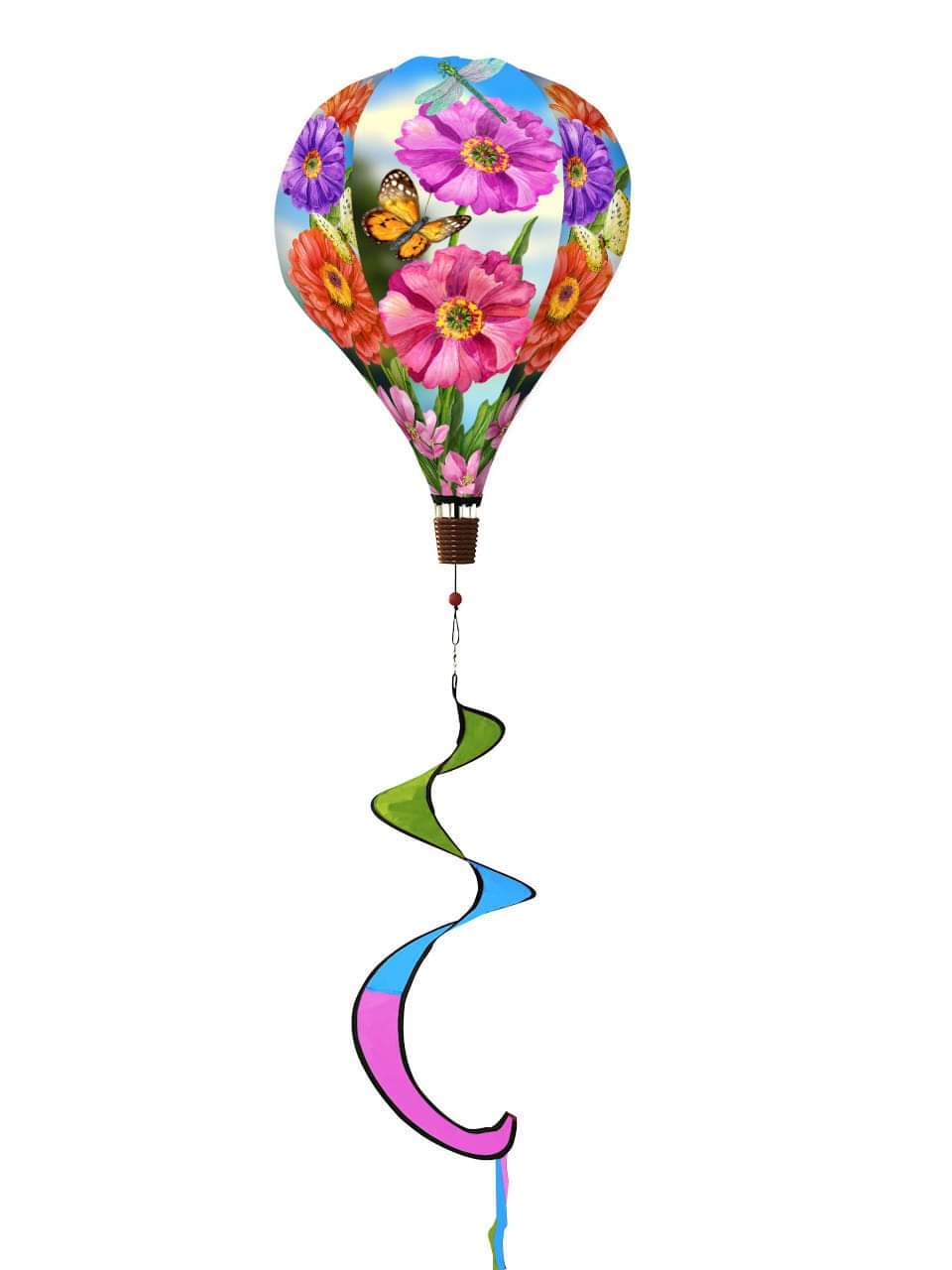 Floral butterfly balloon windsock