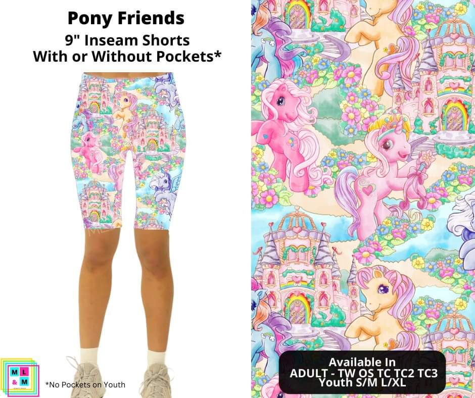 Pony Friends Shorts w/ Pockets