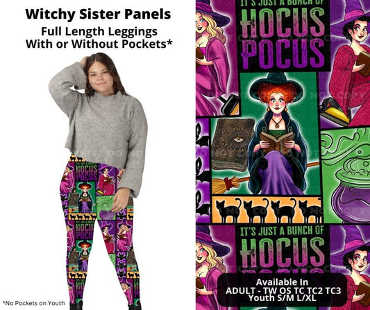 Witchy Sister Panels Full Length Leggings w/ Pockets