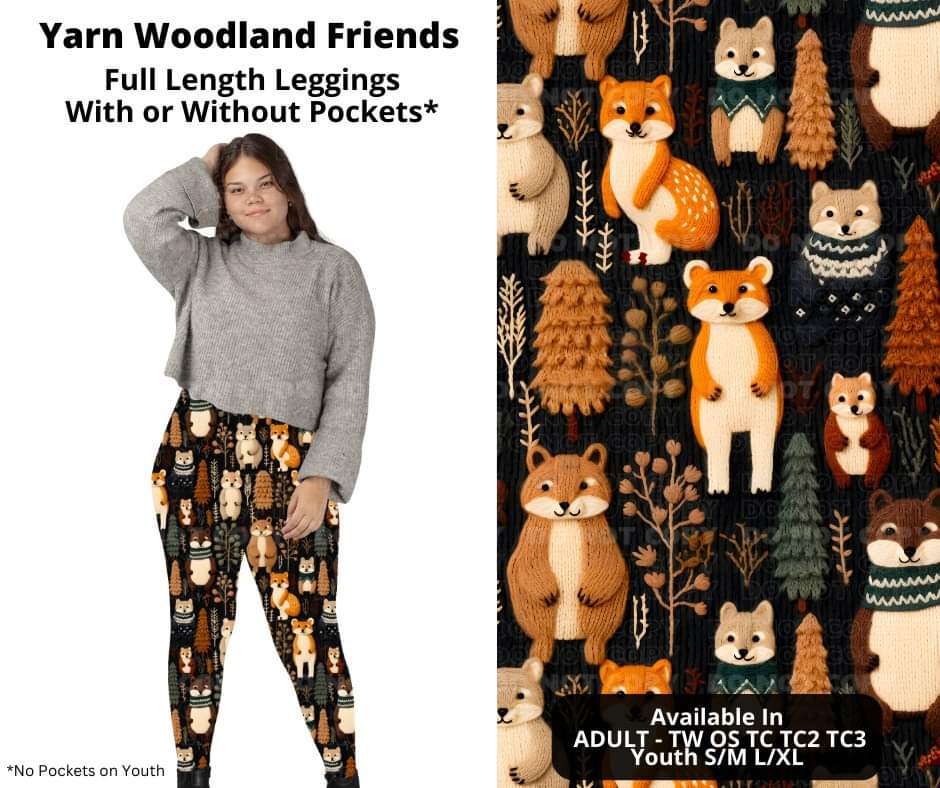 Yarn Woodland Friends Full Length Leggings w/ Pockets