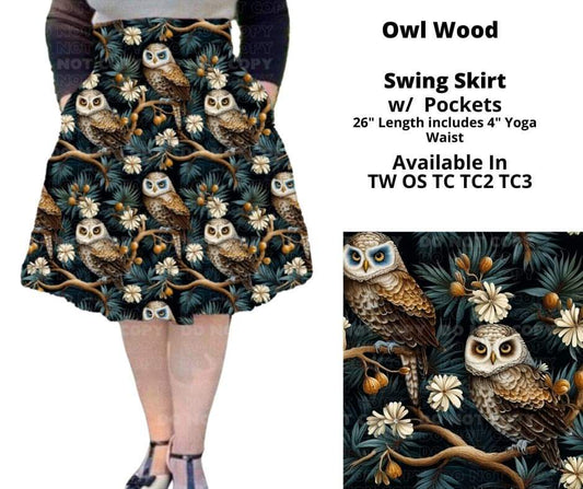 Preorder! Closes 8/5. ETA Oct. Owl Wood Swing Skirt