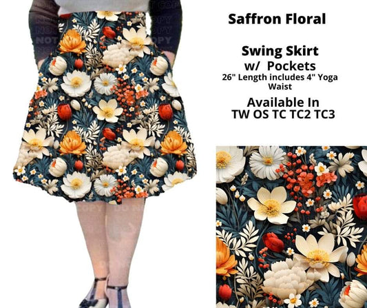 Preorder! Closes 8/5. ETA Oct. Saffron Floral Swing Skirt