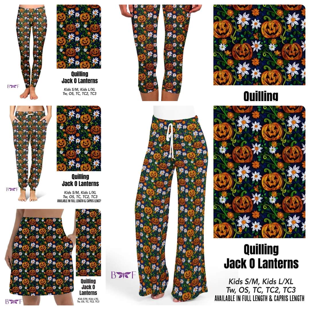 Quilting Jack O Lantern capri