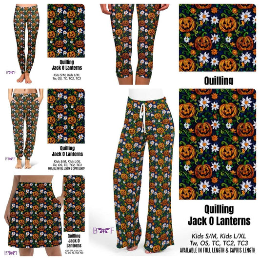 Quilting Jack O Lantern capri