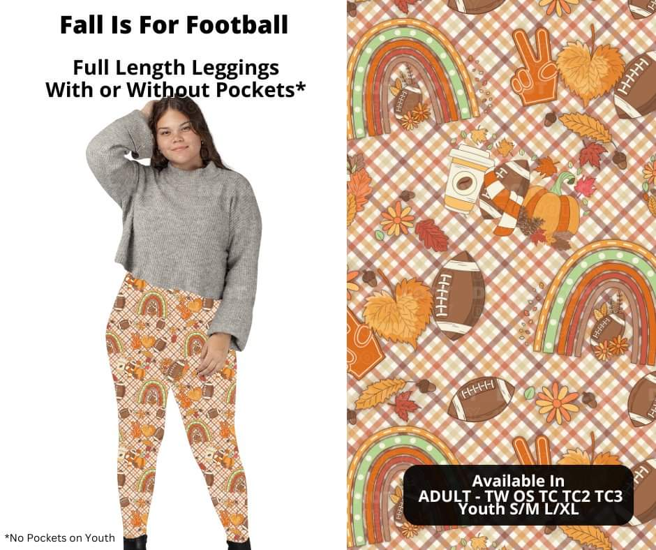 Fall Is For Football Full Length Leggings w/ Pockets