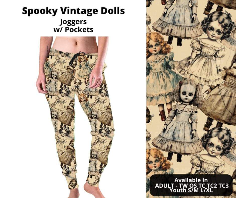 Spooky Vintage Dolls Joggers