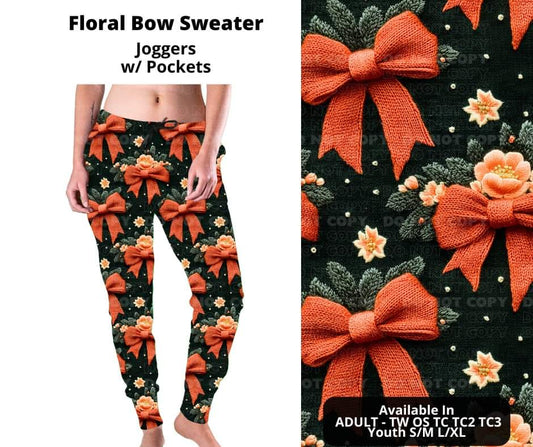 Preorder! Closes 11/4. ETA Jan. Floral Bow Sweater Joggers