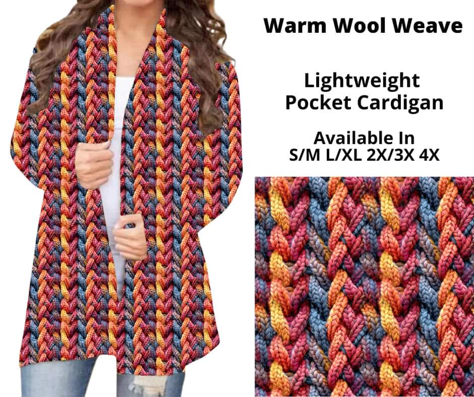 Warm Wool Weave Pocket Cardigan