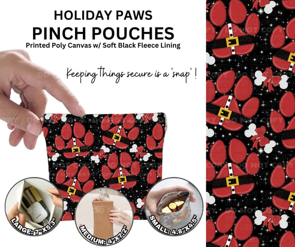 Holiday Paws Pinch Pouches