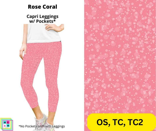 Rose Coral Capri Length w/ Pockets