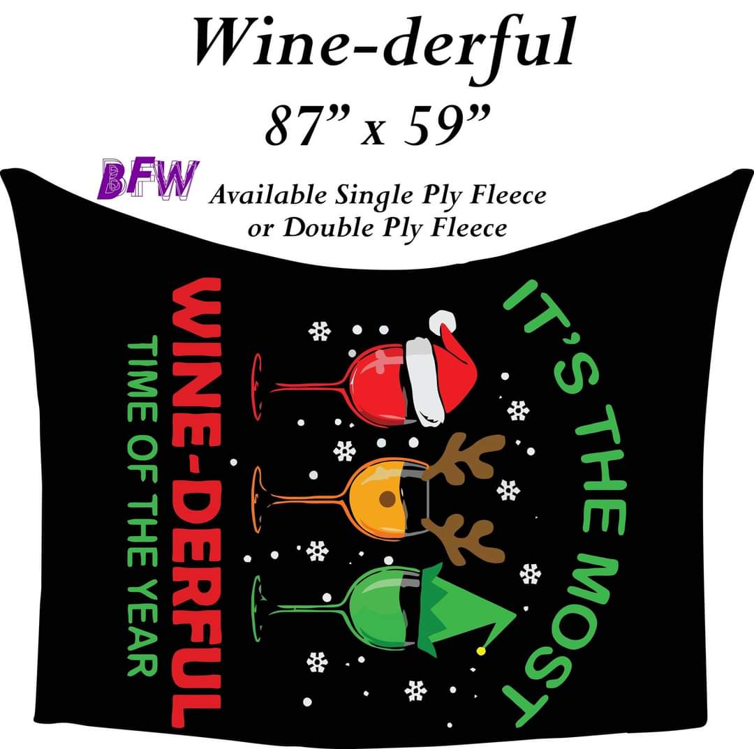 Wine-derful 59"x87" soft blankets