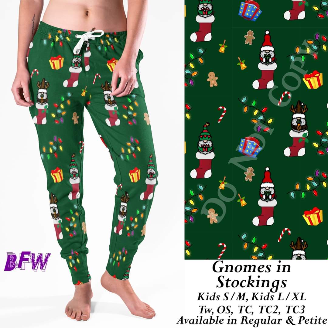 Gnomes in Stockings leggings and skort