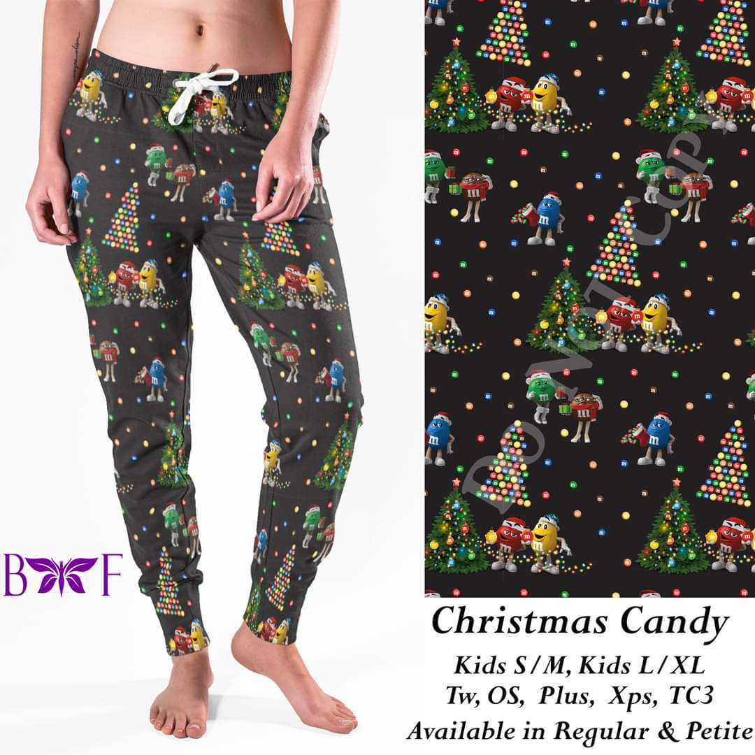 Christmas Candy leggings, Capris, joggers and loungers