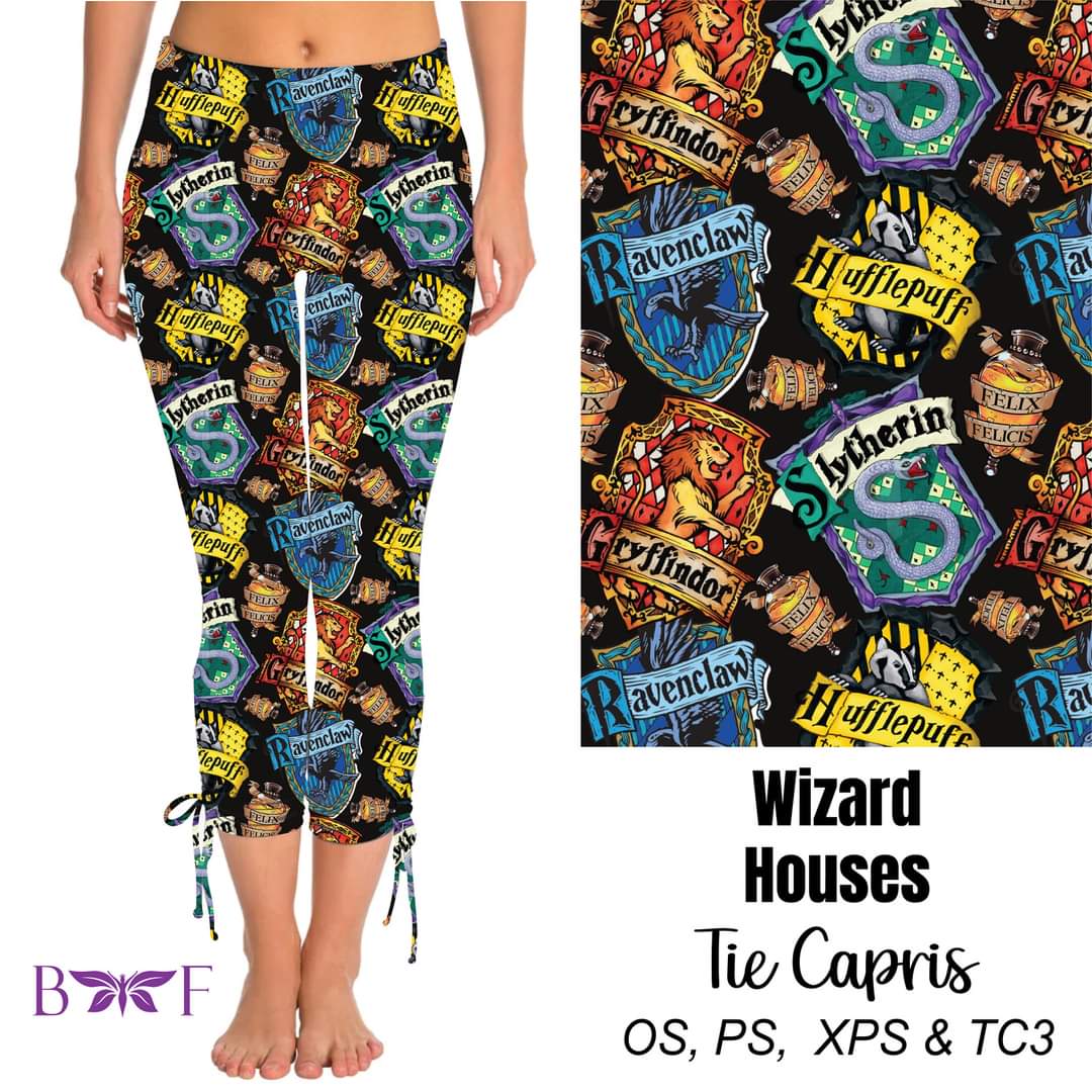 Wizard Houses side tie capris available with pockets