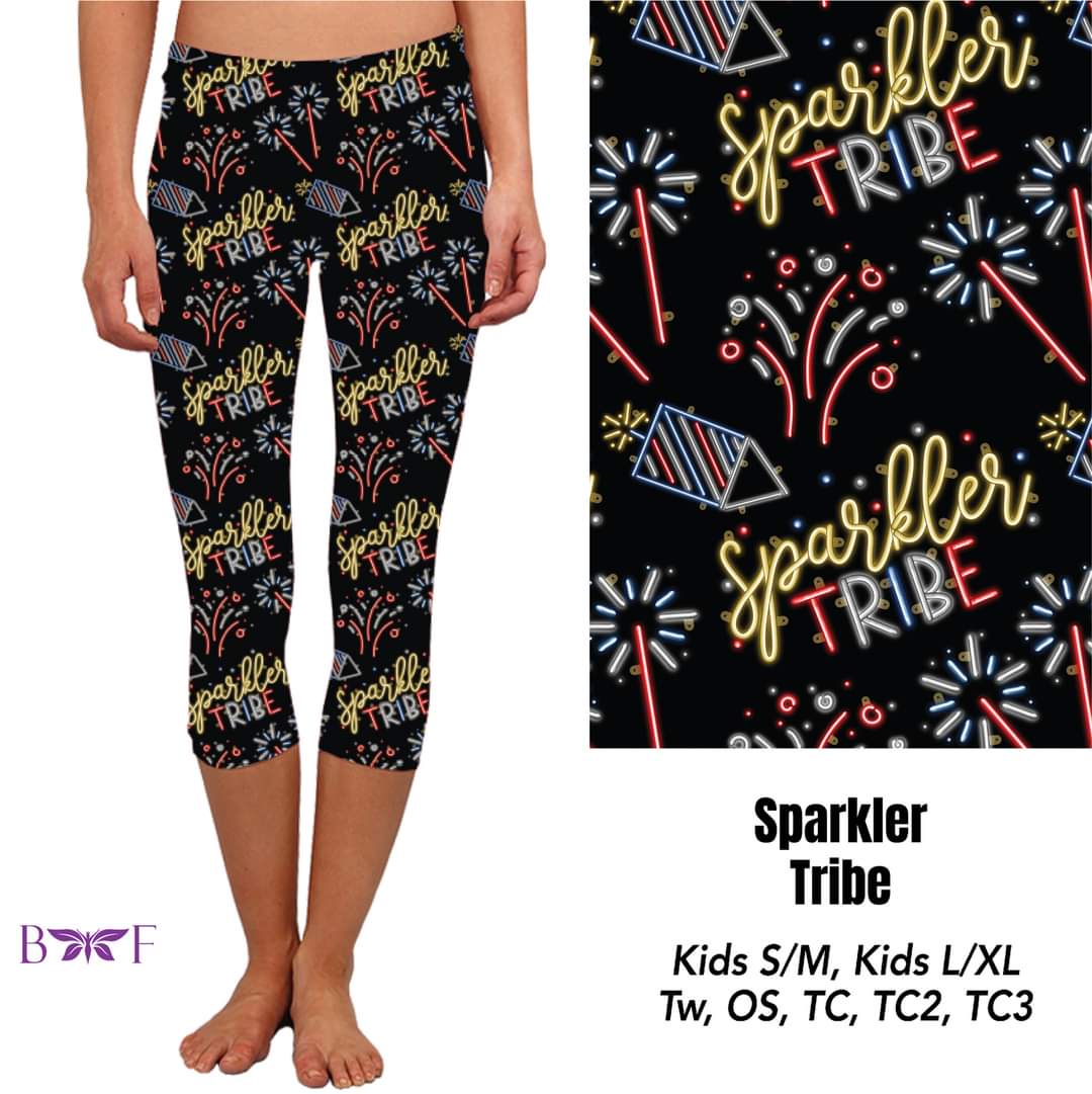 Sparkler Tribe leggings, Capris, Lounge Pants and Joggers