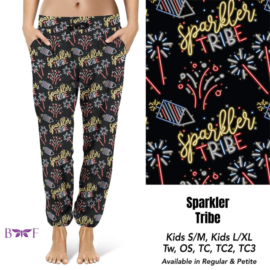 Sparkler Tribe leggings, Capris, Lounge Pants and Joggers