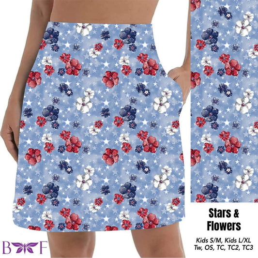 Stars & Flowers skort