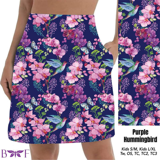 Purple Hummingbird skort