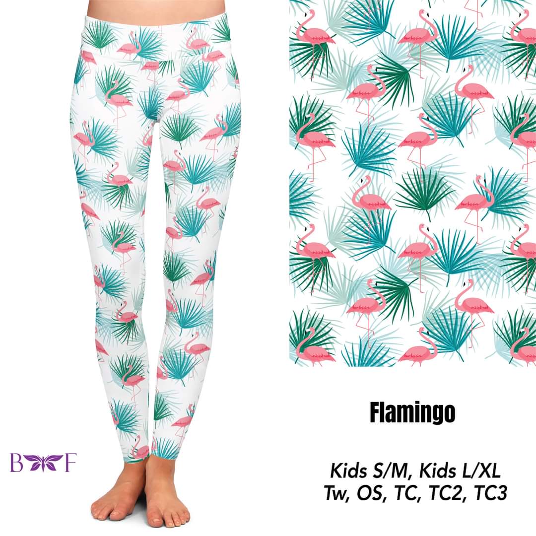 Flamingo white capris  and shorts