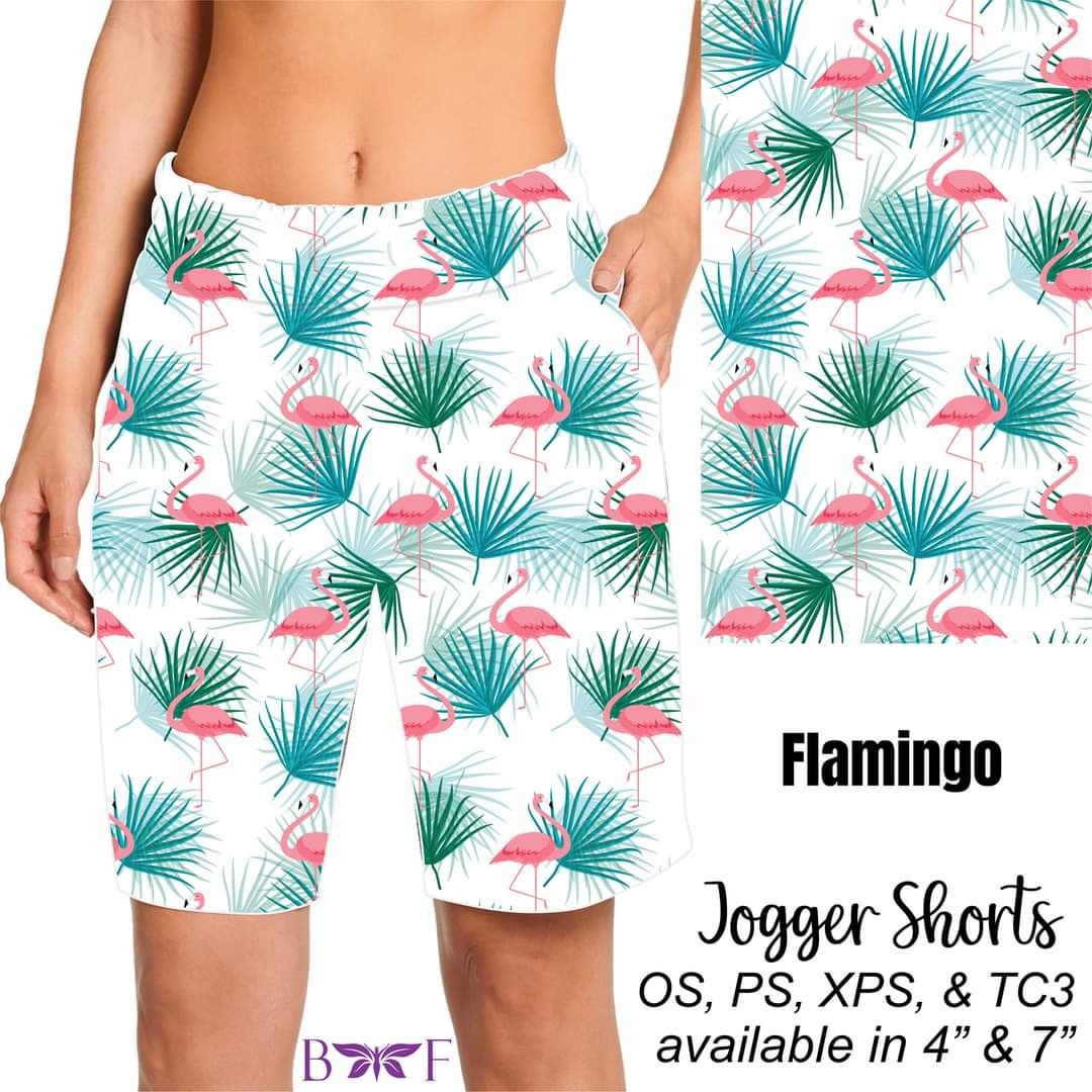 Flamingo white capris  and shorts