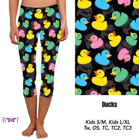 Ducks Leggings ,Capris and Biker Shorts