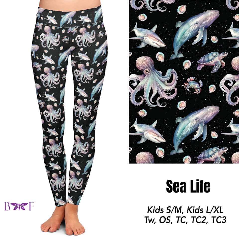 Sea Life  ,Capris and Biker Shorts