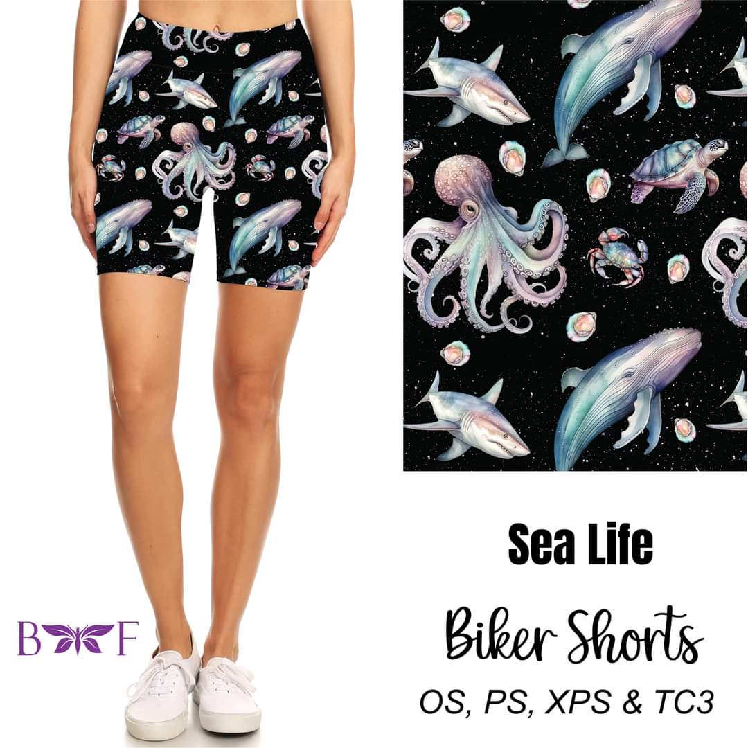 Sea Life  ,Capris and Biker Shorts