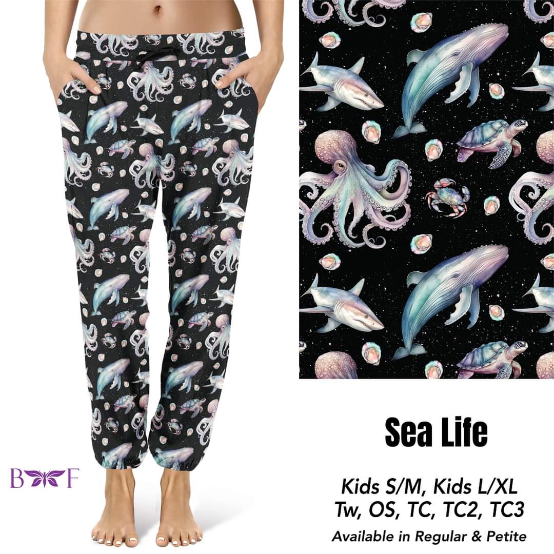 Sea Life  ,Capris and Biker Shorts