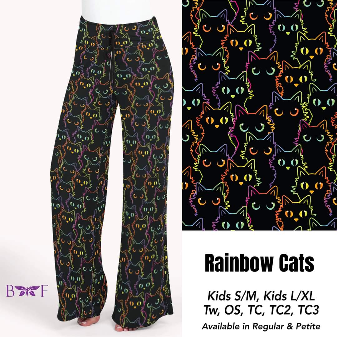 Rainbow Cats Flame Leggings ,Capris, and Biker Shorts