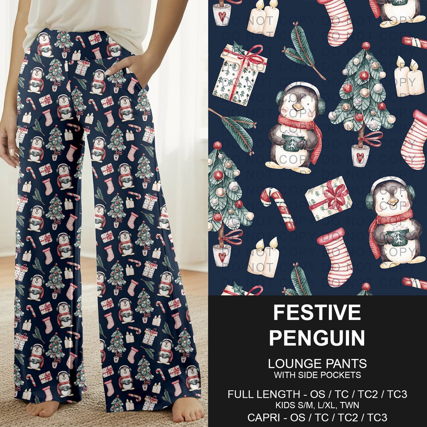 B303 - Preorder Festive Penguin Lounge Pants (Closes 7/26. ETA: early Oct.)