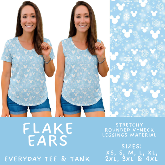 Batch #606 - Magical Character Winter - Closes 10/30 - ETA late Dec - Flake Ears Everyday Tank & Tee