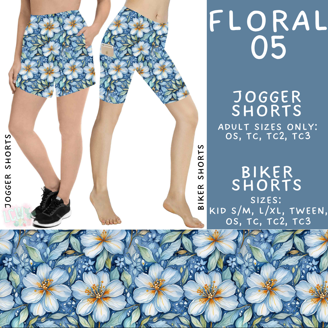 Batch #540 - May Flowers - Closes 6/8 - ETA early August - Floral 05 Biker & Jogger Shorts