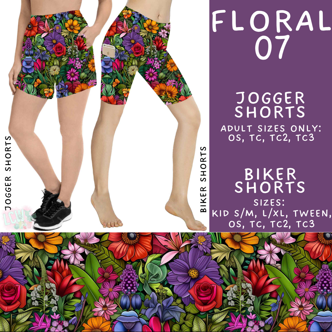 Batch #540 - May Flowers - Closes 6/8 - ETA early August - Floral 07 Biker & Jogger Shorts