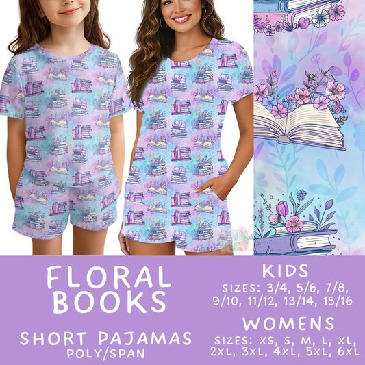 Batch #505 - Cozy Collection Pajamas - Closes 3/18 - ETA mid May - Floral Books Women's & Kid's Short Pajama Set