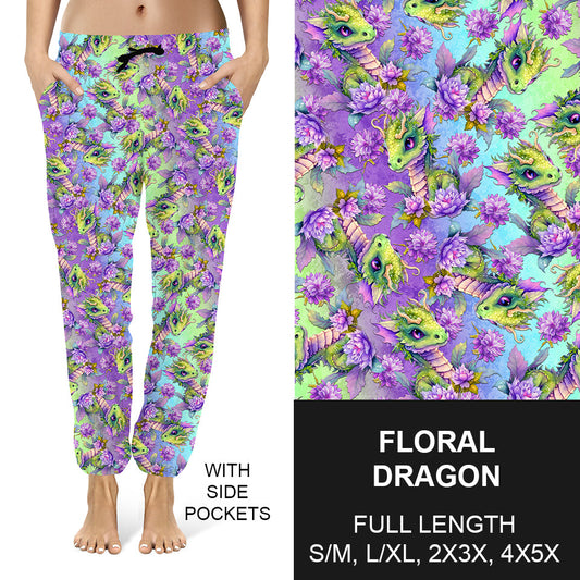 RTS - Floral Dragon Joggers