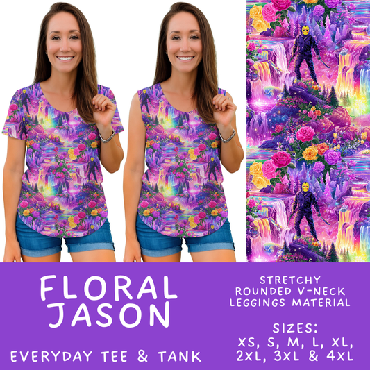 Batch #568 - Halloween Spooky Sets 3 - Closes 8/12 - ETA early October - Floral Jason Everyday Tank & Tee