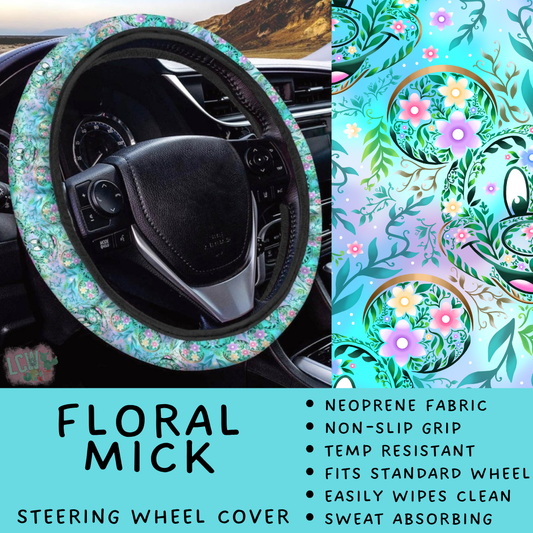 Batch #554 - Car Accessories 3 - Closes 7/10 - ETA early/mid Sept - Floral Mick Steering Wheel Cover