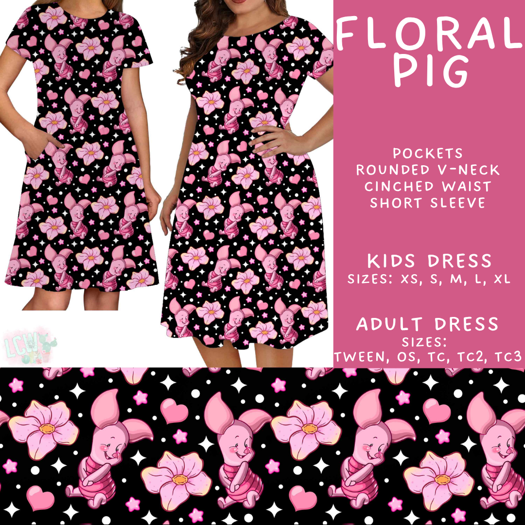 Batch #552 - Magical Faves 22 - Closes 7/6 - ETA early Sept - Floral Pig Adult & Kids Dresses