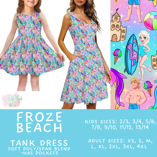 Batch #526 - Magical Character Summer - Closes 5/6 - ETA early July - Froze Beach Women's & Girl's Tank Dress