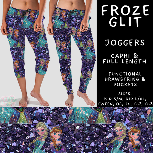 Batch #557 - Princess Glitter - Closes 7/17 - ETA mid Sept - Froze Glit Full and Capri Length Joggers