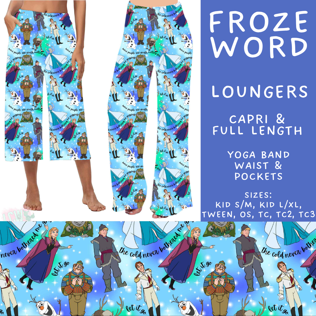 Batch #608 - Magic in Words - Closes 11/4 - ETA early Jan - Froze Word Capri and Full Length Loungers