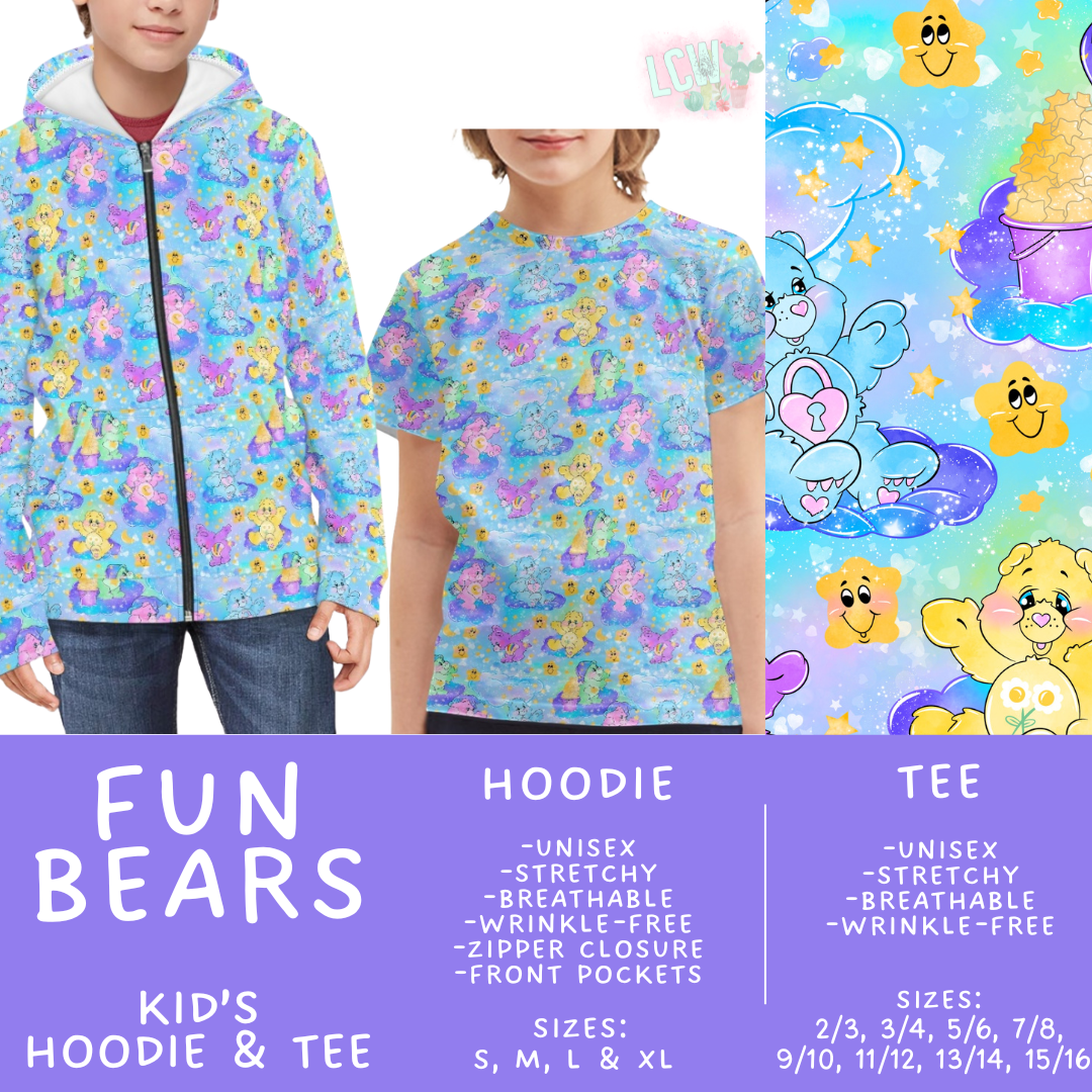 Batch #563 - Made for Play Collection - Closes 7/31 - ETA late Sept - Fun Bears Kid's Unisex Hoodie & Tee