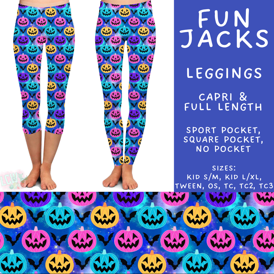 Batch #574 - HalloThanksMas - Closes 8/24 - ETA mid/late October - Fun Jacks Full and Capri Length Leggings