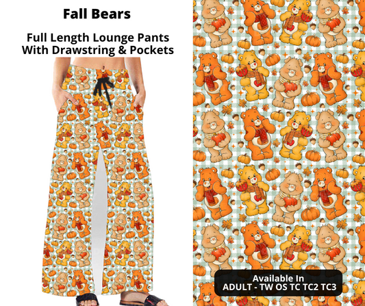 Fall Bears Full Length Lounge Pants