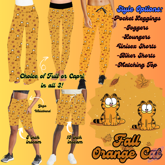 FALL ORANGE CAT-BOTTOMS PREORDER-SOFT CLOSE 8/7-HARD CLOSE 8/9