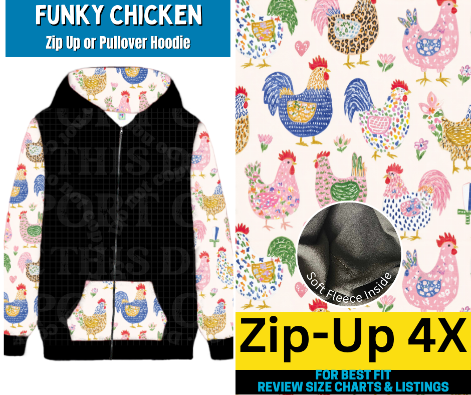 Funky Chicken Zip-Up Hoodie