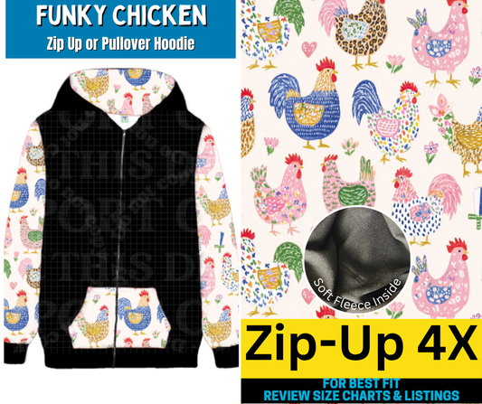 Funky Chicken Zip-Up Hoodie