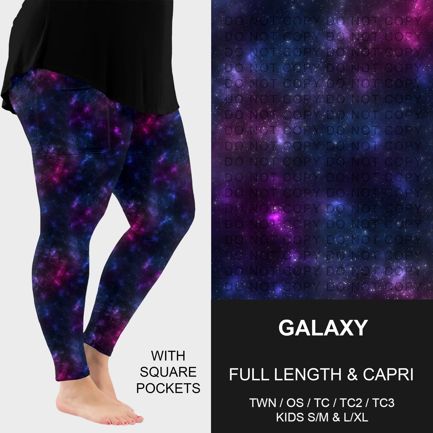 B314 - Preorder Galaxy Leggings w/ Pockets (Closes 9/27. ETA: late Nov.)